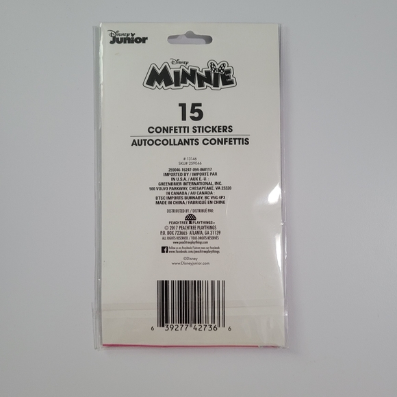 NWT Disney Minnie Mouse Daisy Confetti Plastic Ball Stickers 15 In Total Pack OS - Picture 4 of 4